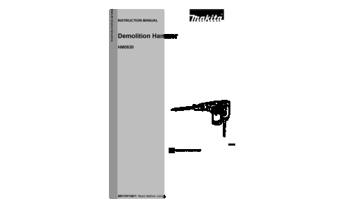 Makita HM0830T User Manual