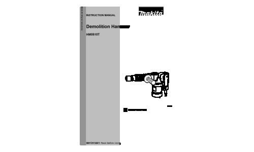 Makita HM0810T Instruction Manual