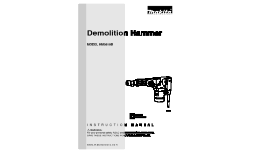 Makita HM0810B User Manual