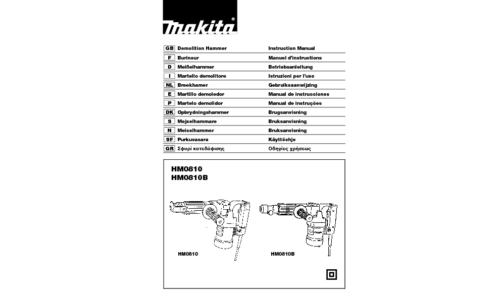 Makita HM0810B Instruction Manual