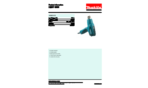 Makita HG651CK Power Heat Gun