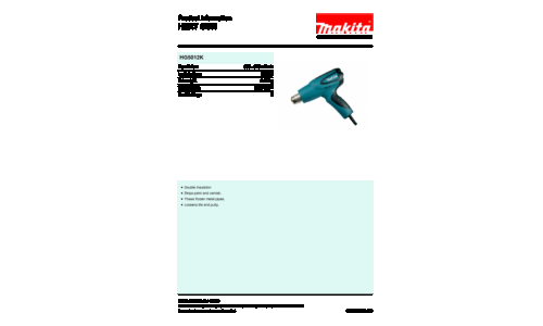 Makita HG5012K Power Heat Gun