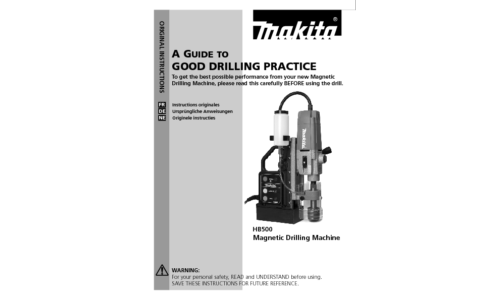 Makita HB500 User Manual