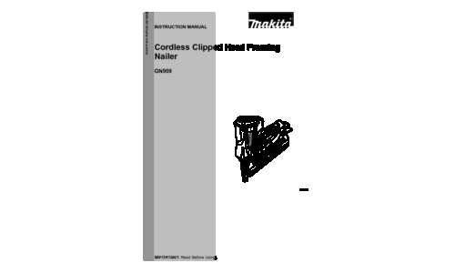 Makita GN900 User Manual