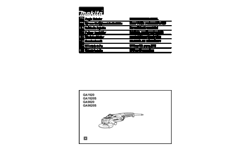 Makita GA9020 User Manual