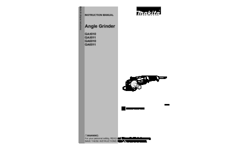 Makita GA6011 User Manual