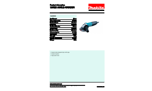 Makita GA5034 Angle Grinder