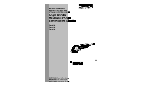 Makita GA4530 User Manual