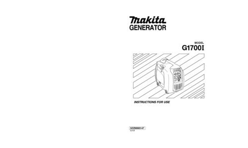 Makita G1700I User Manual