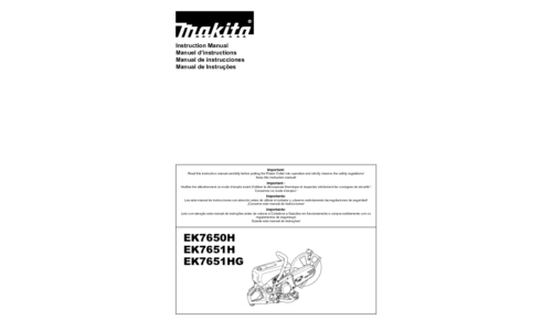 Makita EK7650H Instruction Manual