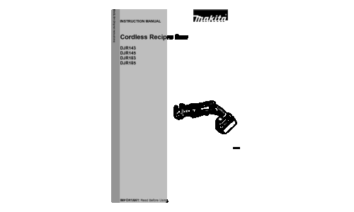 Makita DJR185 User Manual