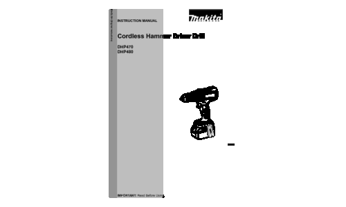 Makita DHP470 User Manual