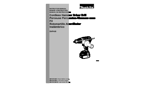 Makita DHP458 User Manual