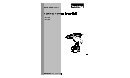 Makita DHP458 Instruction Manual