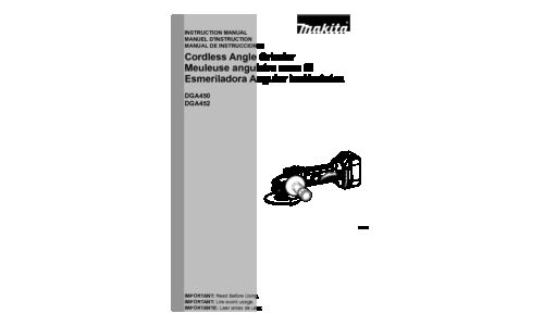 Makita DGA450 User Manual