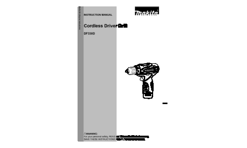 Makita DF330D User Manual