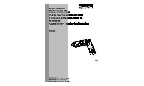 Makita DF010D Instruction Manual