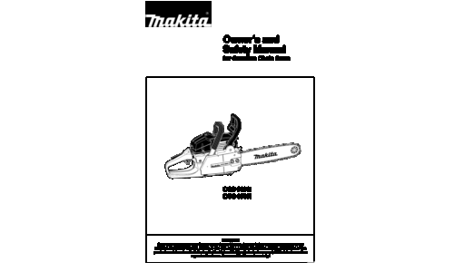 Makita DCS 6000I Technical Data