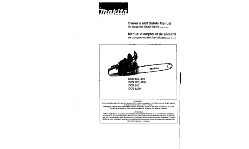 Makita DCS 520i Technical Data