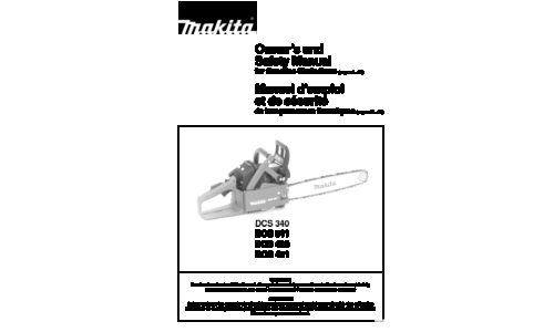 Makita DCS 400DCS 401 Technical Data