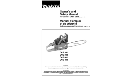 Makita DCS 340 Chainsaw User Manual