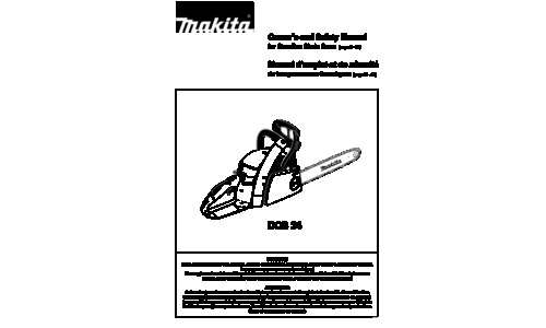 Makita DCS 34 Technical Data