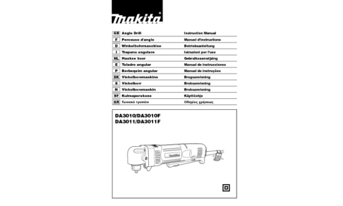 Makita DA3011F Instruction Manual