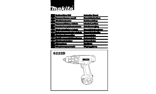 Makita CORDLESS DRIVER DRILL 6222DE User Manual