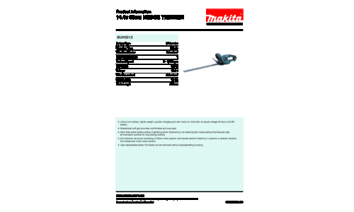 Makita BUH521Z Cordless Hedge Trimmer