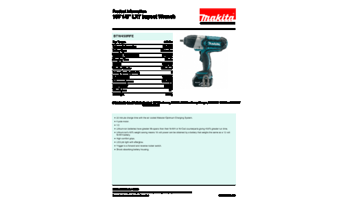 Makita BTW450RFE Cordless Impact Wrench