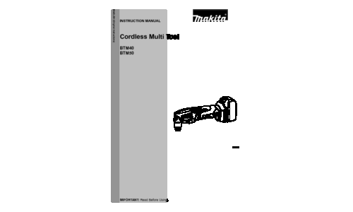 Makita BTM50 User Manual