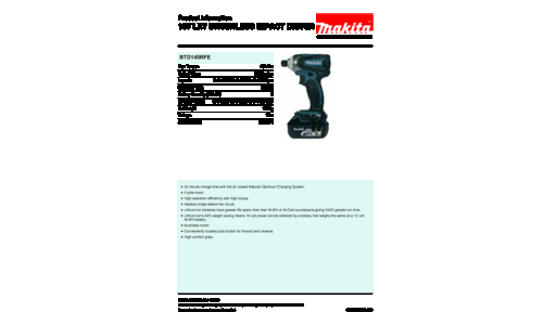 Makita BTD145RFE Cordless Impact Wrench