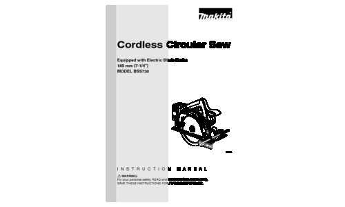 Makita BSS730 User Manual