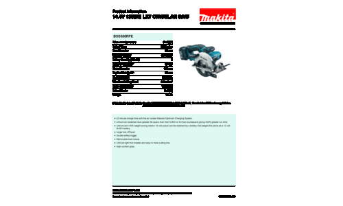 Makita BSS500RFE Cordless Circular Saw