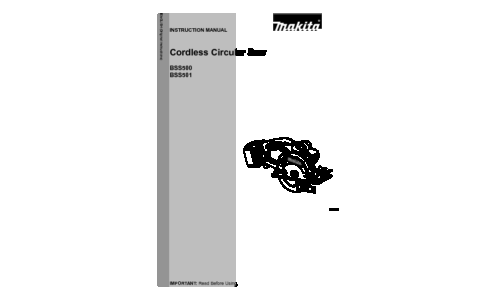 Makita BSS500 User Manual