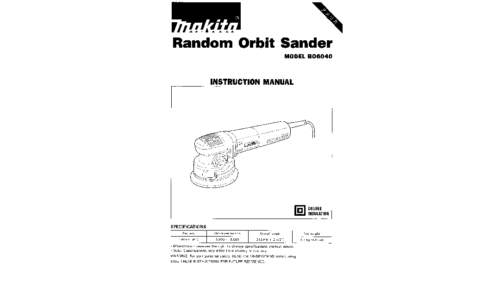 Makita BO6040 User Manual