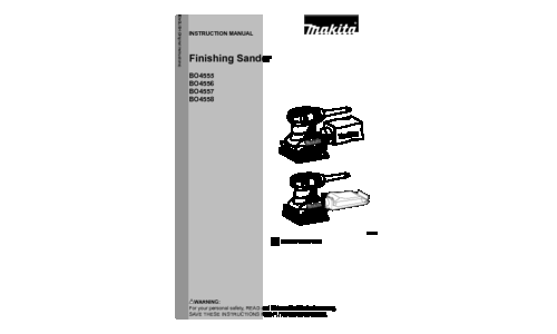 Makita BO4558 User Manual