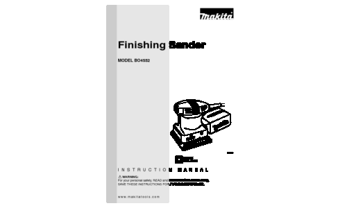 Makita BO4552 User Manual