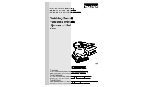 Makita BO4552 003275 User Manual