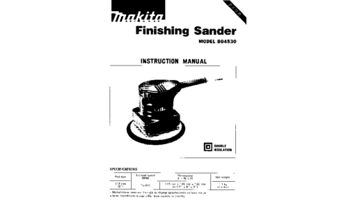 Makita BO4530 Instruction Manual