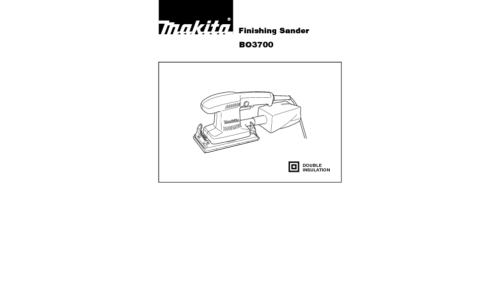 Makita BO3700 User Manual