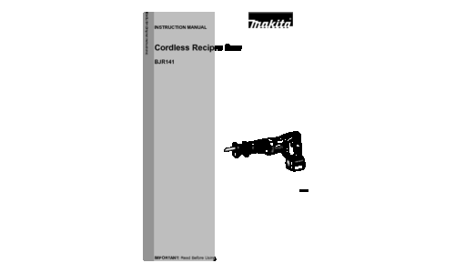 Makita BJR141 User Manual