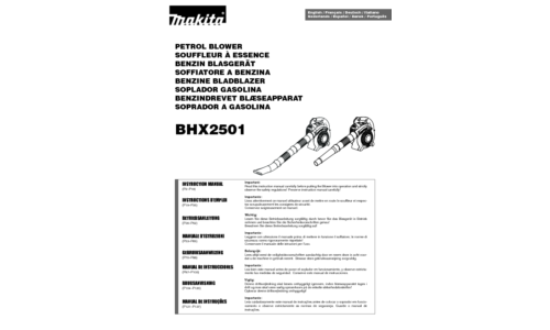 Makita BHX2501 User Manual