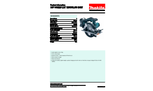 Makita BHS630RFE Cordless Circular Saw