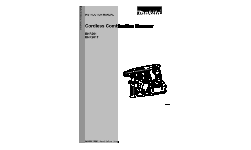 Makita BHR261 User Manual