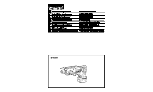 Makita BHR240 User Manual