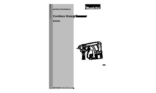 Makita BHR200 User Manual