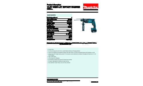 Makita BHR162RFE Cordless Rotary Hammer