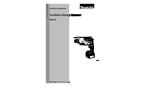 Makita BHR162 User Manual