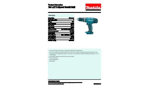 Makita BHP453Z Cordless Combi Drill